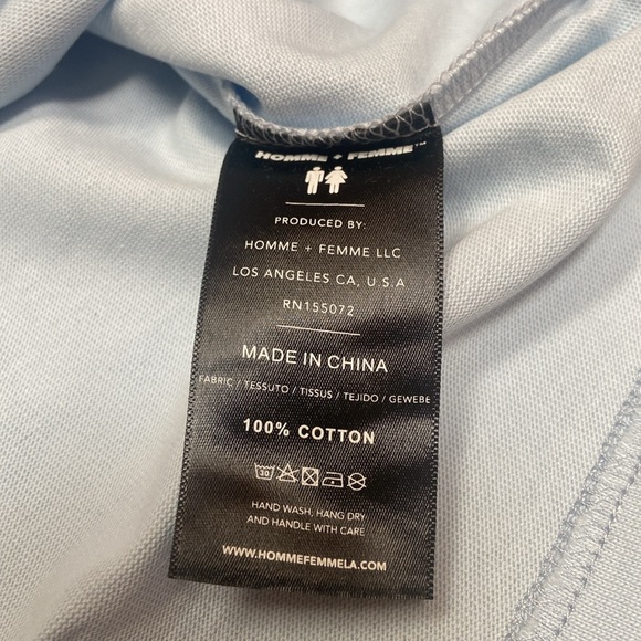 HOMME + FEMME Size XXL NWT Paradise Chain Blue Short Sleeve Shirt - Picture 8 of 10